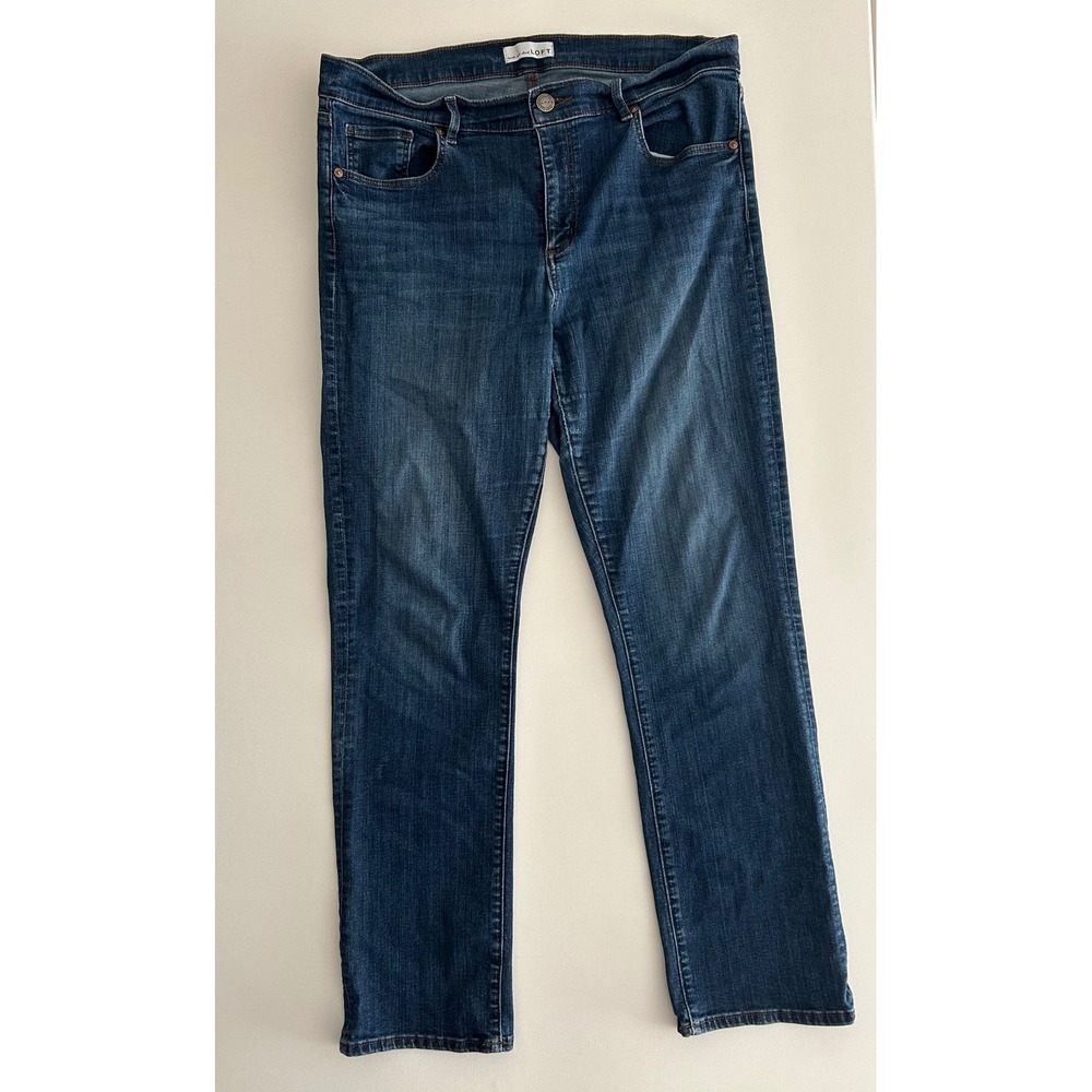 LOFT Women's Dark‑Wash Denim Jeans – Size 14
